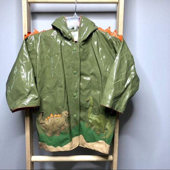 KIDORABLE LINED DINOSAUR RAIN COAT W/Pockets, Hood - Picture 11 of 12